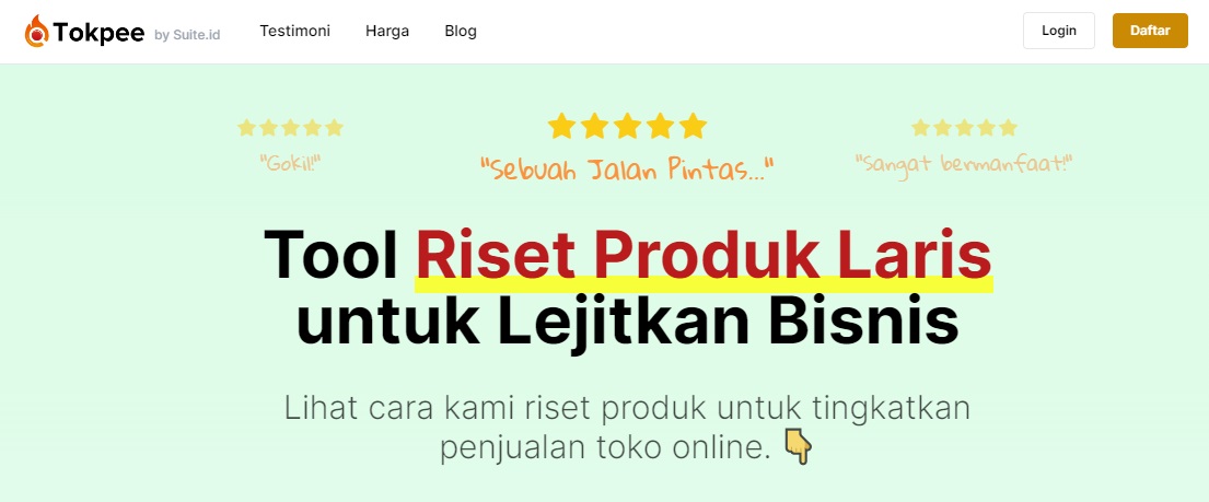 Tokpee: Tingkatkan Penjualan dengan Tools Riset Produk yang Canggih